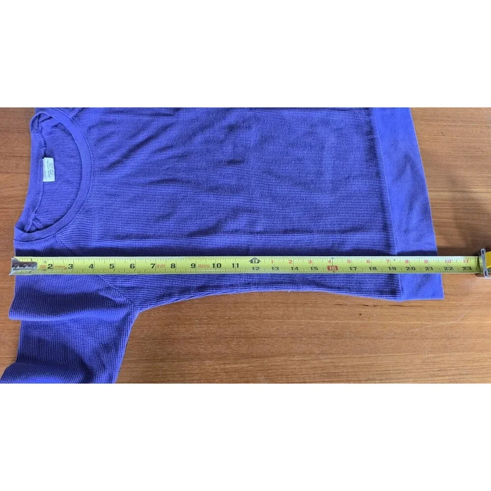 Essentials By Full Tilt Girl's Purple Waffle Knit Long Sleeve Top Size XL